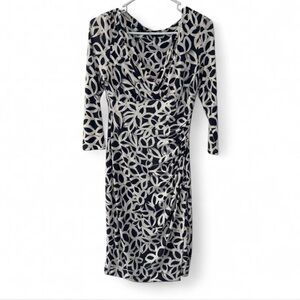 Ralph Lauren Navy and White Print Dress